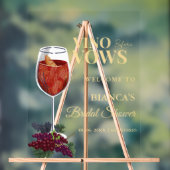 Vino Voor het Beloften vrijgezellenfeest Welkomstb Acryl Bord (Neutraal)