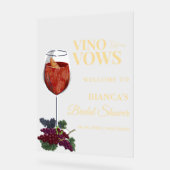 Vino Voor het Beloften vrijgezellenfeest Welkomstb Acryl Bord (Hoek)