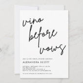 Vino voor het minimalistische moderne Vrijgezellen Kaart (Voorkant)