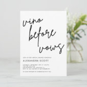 Vino voor het minimalistische moderne Vrijgezellen Kaart (Staand voorkant)