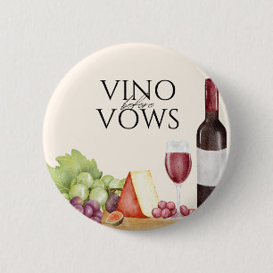 Vino voor het Vrijgezellenfeest van de raad van be Ronde Button 5,7 Cm