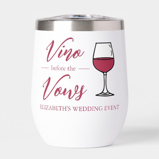 Vino voor het Vrijgezellenfeest Vows/Bachelorette (Voorkant)