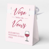 Vino voor het Vrijgezellenfeest Vows/Bachelorette Bedankdoosjes (Achterkant)