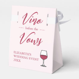 Vino voor het Vrijgezellenfeest Vows/Bachelorette Bedankdoosjes