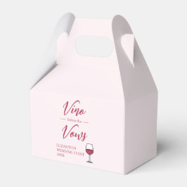 Vino voor het Vrijgezellenfeest Vows/Bachelorette Bedankdoosjes