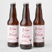 Vino voor het Vrijgezellenfeest Vows/Bachelorette Bier Etiket (Flessen)