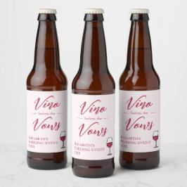 Vino voor het Vrijgezellenfeest Vows/Bachelorette Bier Etiket