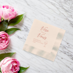 Vino voor het Vrijgezellenfeest Vows/Bachelorette Folie Servetten