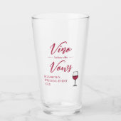 Vino voor het Vrijgezellenfeest Vows/Bachelorette Glas (Voorkant)