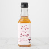 Vino voor het Vrijgezellenfeest Vows/Bachelorette Likeurfles Etiket (Voorkant)