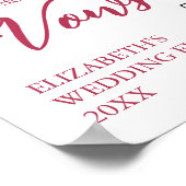 Vino voor het Vrijgezellenfeest Vows/Bachelorette Poster (Hoek)