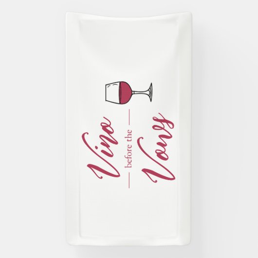 Vino voor het Vrijgezellenfeest Vows/Bachelorette Spandoek (Verticaal)