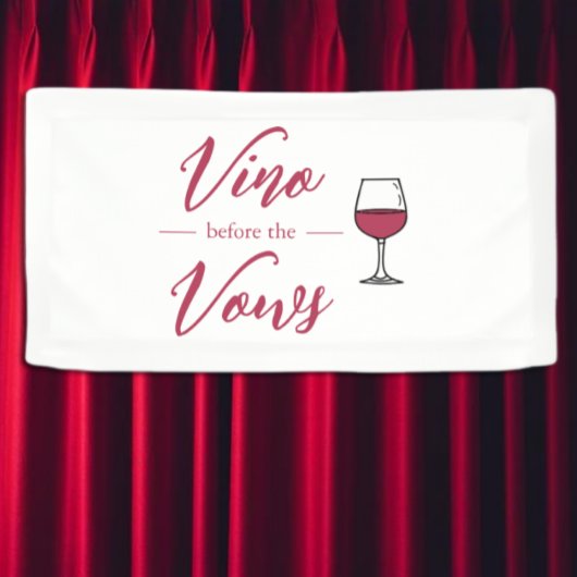 Vino voor het Vrijgezellenfeest Vows/Bachelorette Spandoek