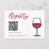 Vino voor het Vrijgezellenfeest Vows Informatiekaartje (Voorkant)