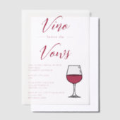 Vino voor het Vrijgezellenfeest Vows Vellum Uitnodigingen (Offset)