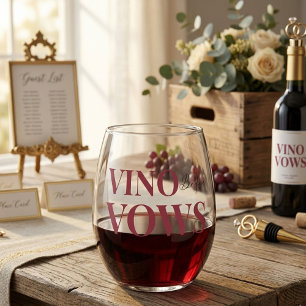 Vino voor huwelijksbeloften WIjnproeverij bruid Wijnglas Zonder Voet