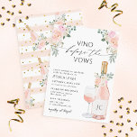 Vino Voor Roos Vows Bridal Shower Uitnodiging<br><div class="desc">Deze schattige uitnodiging zal klaar zijn om naar je toekomstige gasten te sturen wanneer je het aanpast!</div>