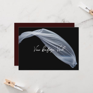 Vino voor Veil Red Wine Bachelorette Party Kaart