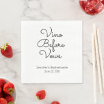 Vino voor Vows Bachelorette Paper Party Napkins Servet<br><div class="desc">Vino Voor Vows presteert gepersonaliseerde papieren servetten voor Reheasal Dinner of Bachelorette party's!</div>
