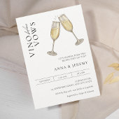 Vino voor Vows Couples Shower Minimalist Modern Kaart