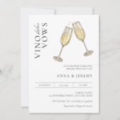 Vino voor Vows Couples Shower Minimalist Modern Kaart (Voorkant)