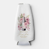 Vino voor Vows Elegant Vrijgezellenfeest Koozie (Voorkant)