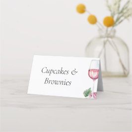 Vino voor Vows Vrijgezellenfeest Buffet Food Label Plaatskaartje