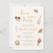 Vino Voor Vows Winery Picnic Bachelorette Invita Kaart (Voorkant)