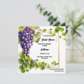 Vino vrijgezellenfeest wijngaard druiven wijnmaker feestdagenkaart (Staand voorkant)