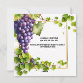 Vino vrijgezellenfeest wijngaard druiven wijnmaker feestdagenkaart (Achterkant)