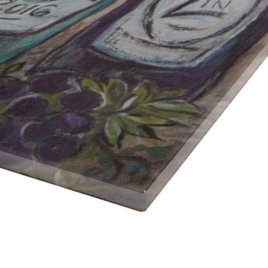 Vino wijnfles snijplank (Hoek)