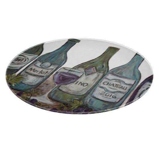 Vino wijnfles snijplank (Hoek)