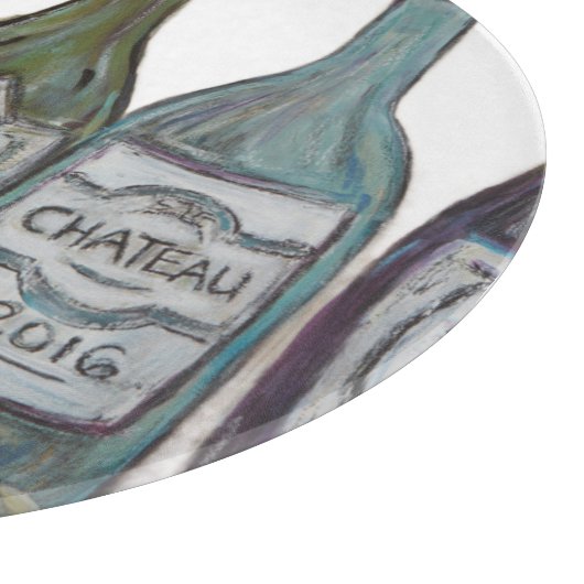 Vino wijnfles snijplank (Hoek)