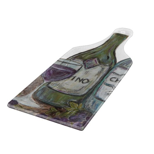 Vino wijnfles snijplank (Hoek)