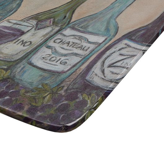 Vino wijnfles snijplank (Hoek)