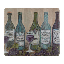 Vino wijnfles snijplank