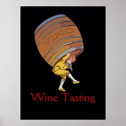 Vino Wine Barrel Edit Poster (Voorkant)