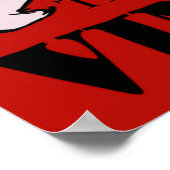 Vino- Wine  Lady Posters, bewerkt tekst, Poster (Hoek)