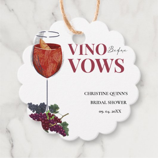 Vinow voor geloften WIne Tasting vrijgezellenfeest Bedankjes Labels (Voorkant)