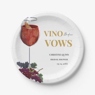 Vinow voor geloften WIne Tasting vrijgezellenfeest Papieren Bordje
