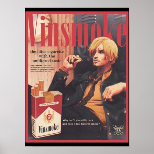 Vinrook Sanji Cigarette Edition Poster (Voorkant)