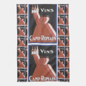 "Vins" poster en "Camp Romain" Theedoek (Verticaal)