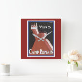 "Vins"  poster en "Camp Romain" Vierkante Klok (Huis)