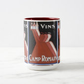 VINS  POSTER VAN WIJNBOUW TWEEKLEURIGE KOFFIEMOK (Center)