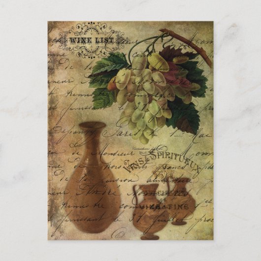 Vins Spiritueux, Nectar van de Goden Briefkaart (Voorkant)