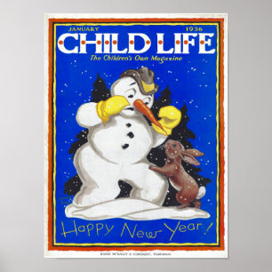 VINT 'RECYCLED ART' DRUKMAGAZINE HOESJE 1936 POSTER