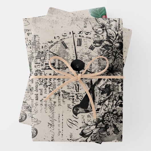 Vintaage elagance collectie inpakpapier vel (In situ)