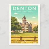 Vintae Denton Texas Briefkaart (Voorkant)