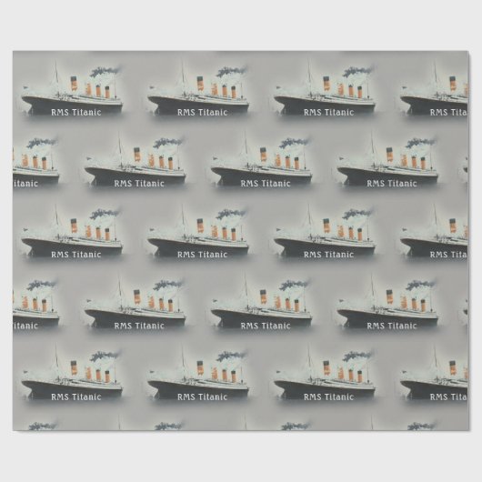 Vintaeg Titanic Classic White Star Line Ship Cadeaupapier (Vlak)