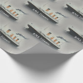 Vintaeg Titanic Classic White Star Line Ship Cadeaupapier (Hoek)